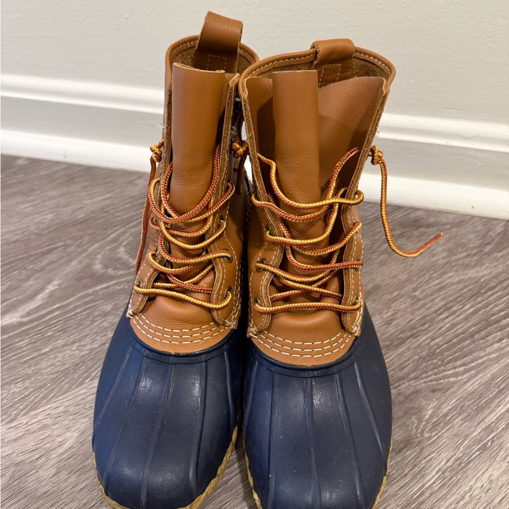 L.L. Bean Brown and Blue Winter Boots